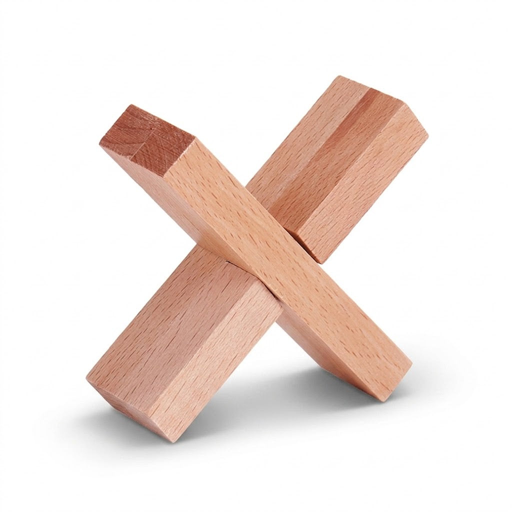 Wooden Kongming Lock Puzzle Toy