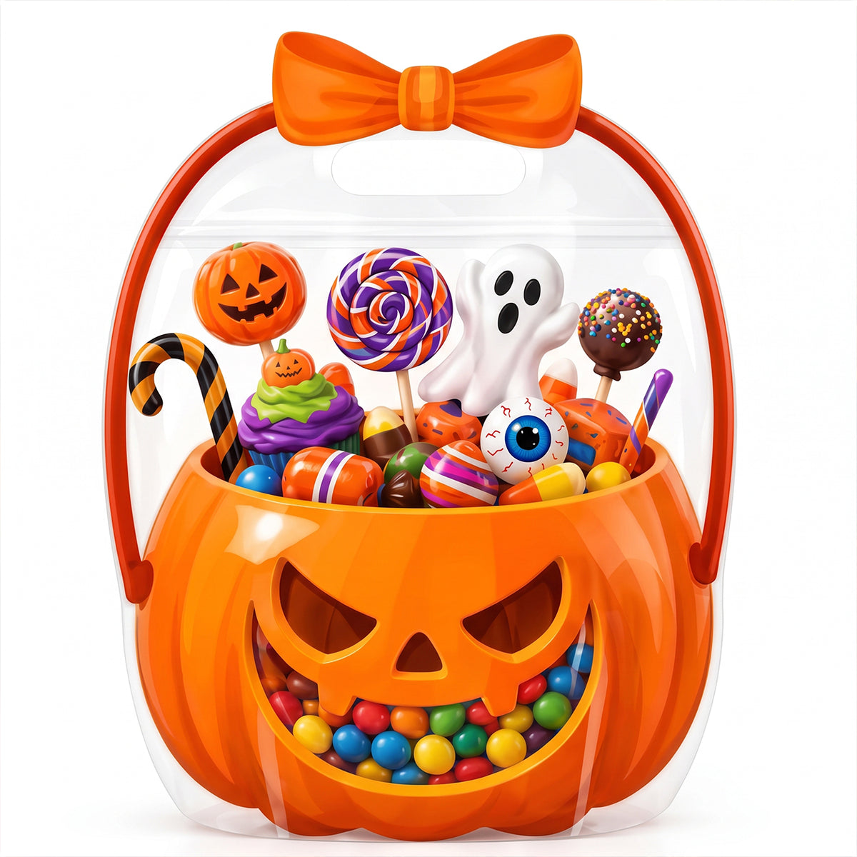 Halloween Plastic Goodie Bags, Trick or Treat Candy Bags 🎃