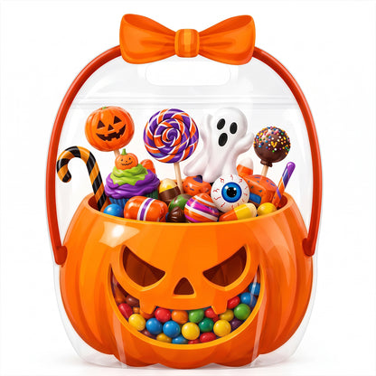 Halloween Plastic Goodie Bags, Trick or Treat Candy Bags 🎃