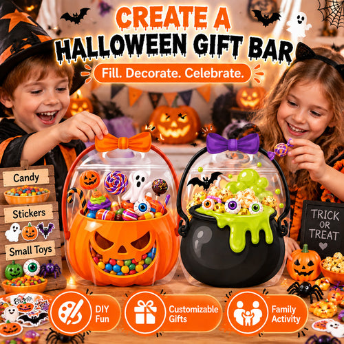 Halloween Plastic Goodie Bags, Trick or Treat Candy Bags 🎃