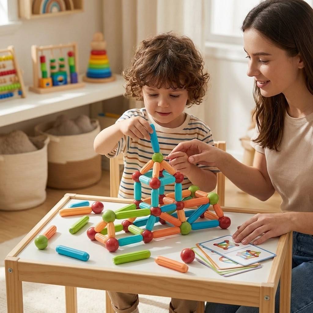 Strong Magnetic Building Rods Blocks