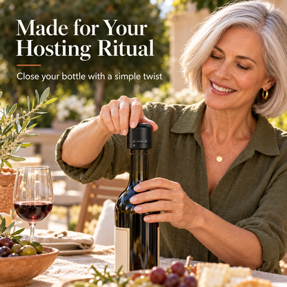 🍷 Mini Vacuum Wine Bottle Stopper – Airtight Freshness Sealer for Wine & Champagne