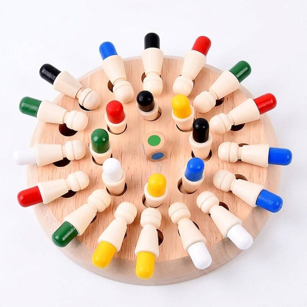 Wooden Color Memory Chess Game