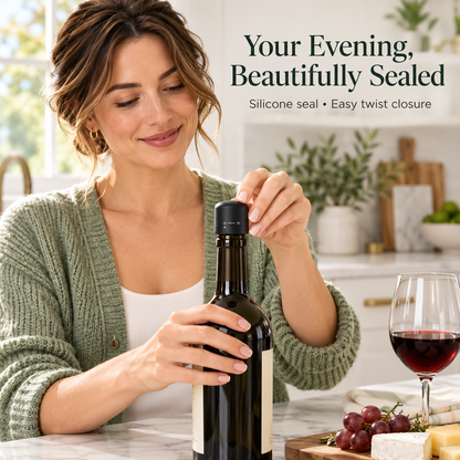 🍷 Mini Vacuum Wine Bottle Stopper – Airtight Freshness Sealer for Wine & Champagne