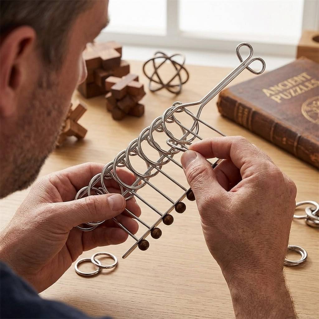 9-Linked Rings Metal Disentanglement Puzzle