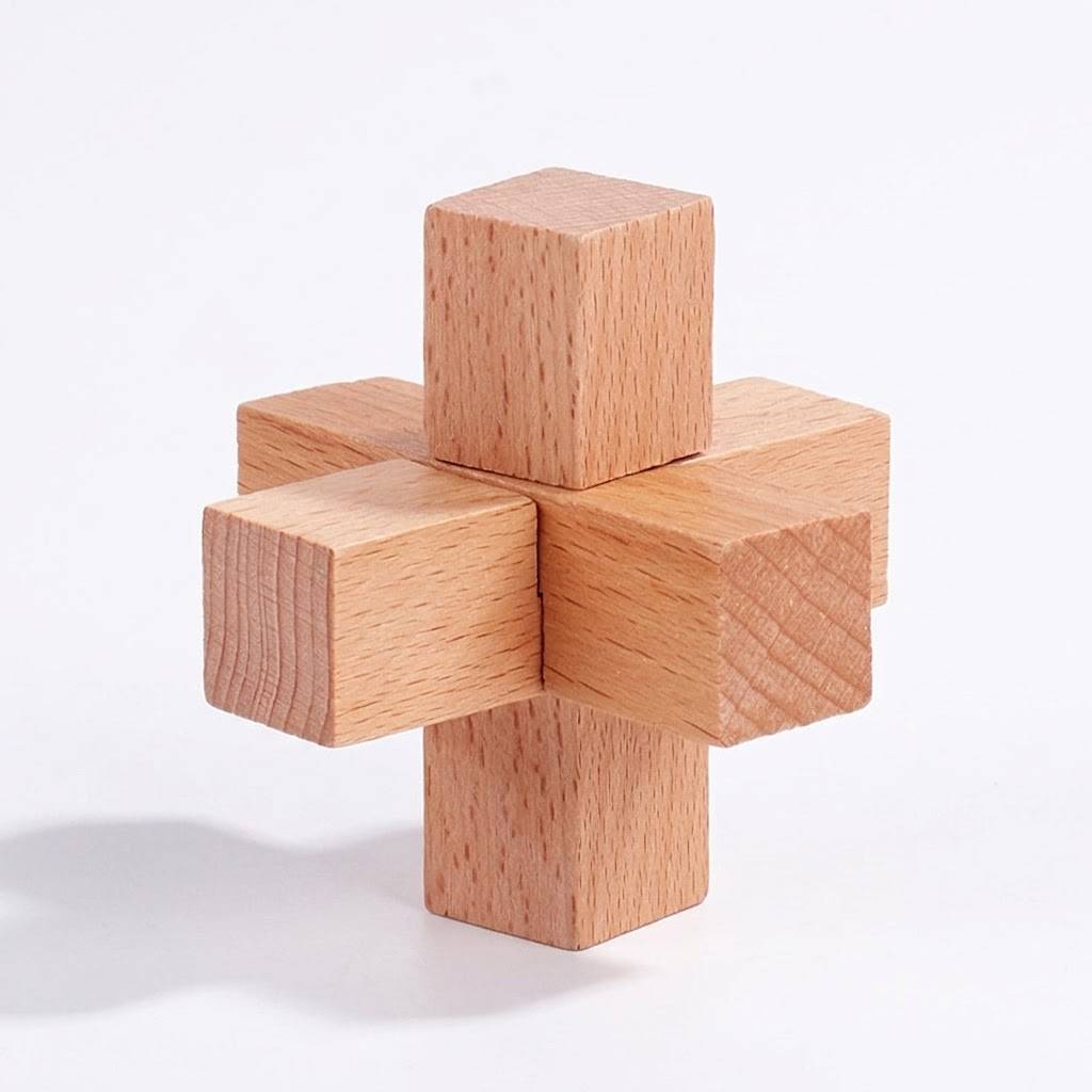 Wooden Kongming Lock Puzzle Toy