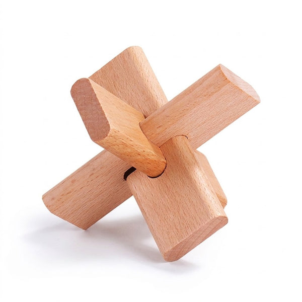 Wooden Kongming Lock Puzzle Toy