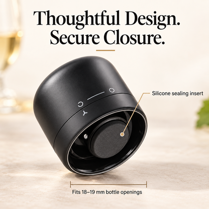 🍷 Mini Vacuum Wine Bottle Stopper – Airtight Freshness Sealer for Wine & Champagne