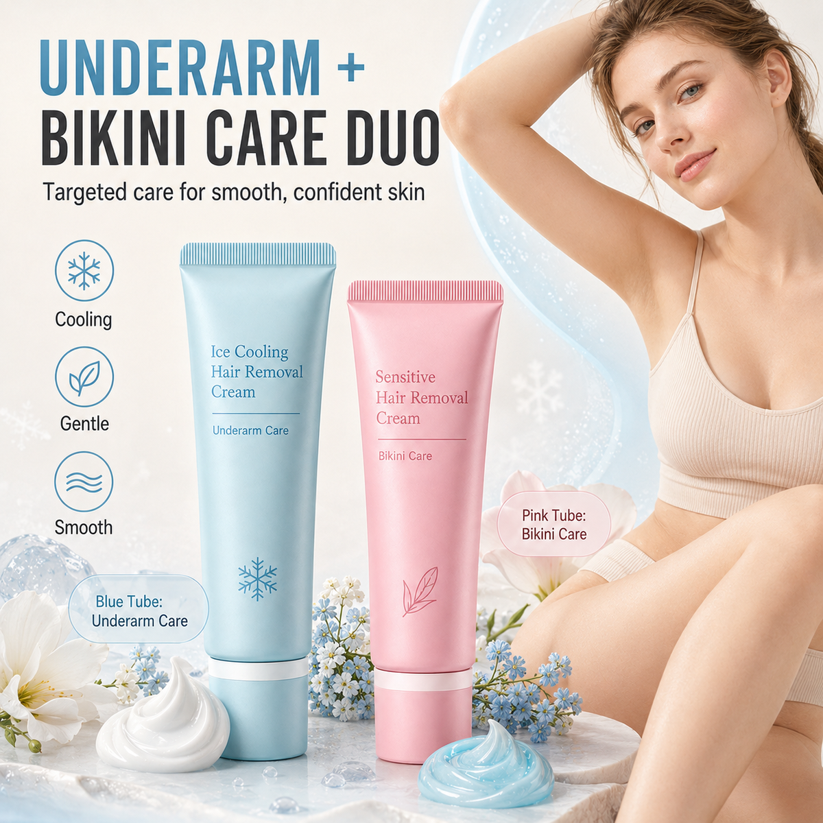 🥳2026 TOP PICK🥳 Hair Removal Cream – Enriched with Rose & Lavender Oil, Niacinamide Brightening – Inhibits Regrowth, Longer-Lasting Smoothness! 💖