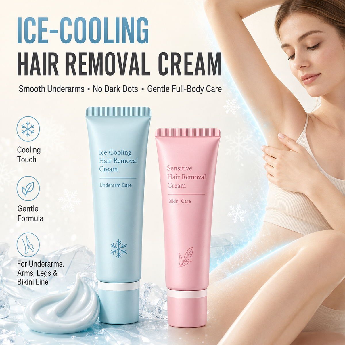 🥳2026 TOP PICK🥳 Hair Removal Cream – Enriched with Rose & Lavender Oil, Niacinamide Brightening – Inhibits Regrowth, Longer-Lasting Smoothness! 💖