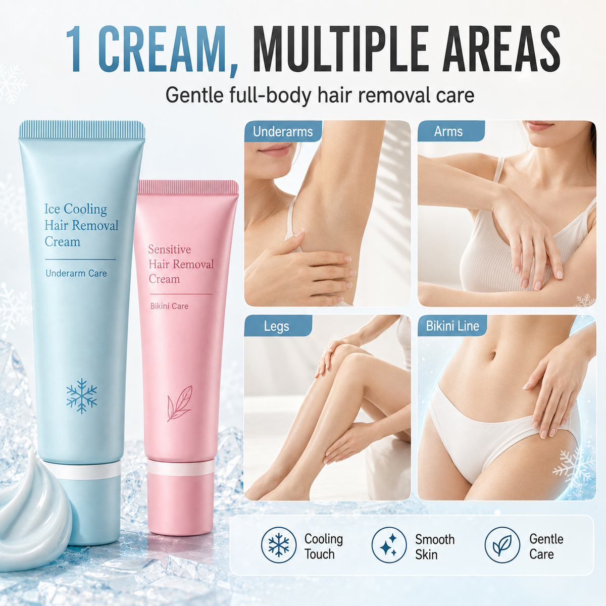 🥳2026 TOP PICK🥳 Hair Removal Cream – Enriched with Rose & Lavender Oil, Niacinamide Brightening – Inhibits Regrowth, Longer-Lasting Smoothness! 💖